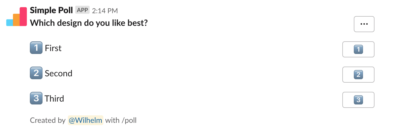 /poll Which design do you like best? first second third